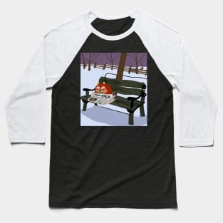 groundhog with newspaper on park bench Baseball T-Shirt